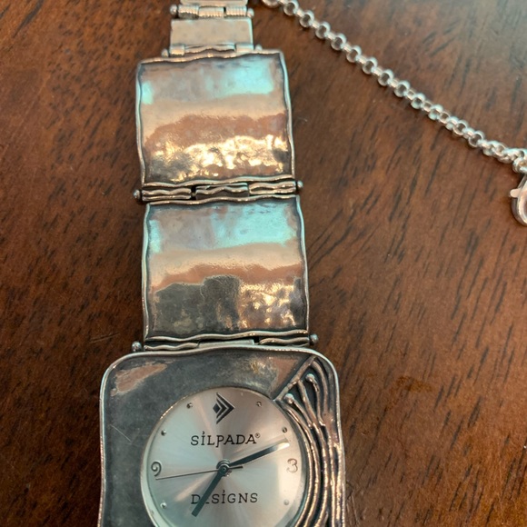 Silpada Hammered Square Link .925 silver watch main image 6
